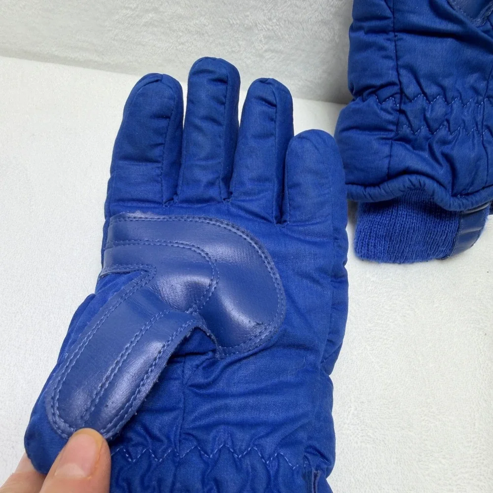 VTG Wells Lamont Kids 8-12 yrs Royal Blue Ski Insulated Winter Gloves Quilted
